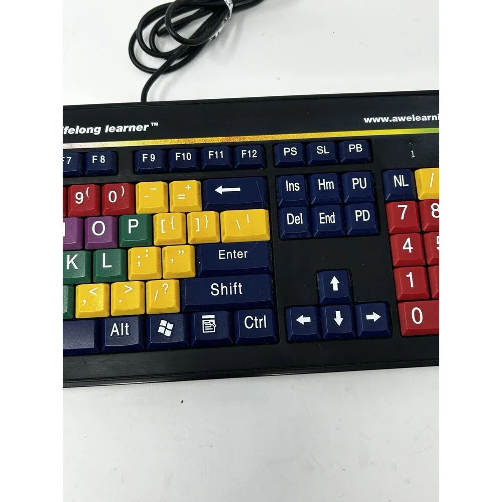 AWE Learning Color Coded Kids Keyboard USB LB2B-AWE Educational Early Literacy
